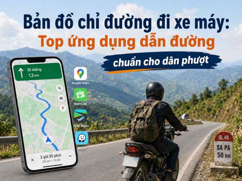 bản đồ chỉ đường đi xe máy