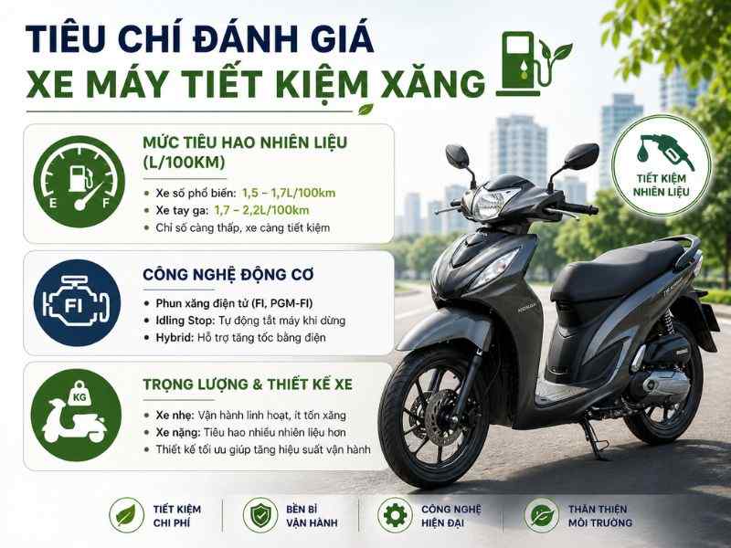 Dòng xe máy tiết kiệm xăng