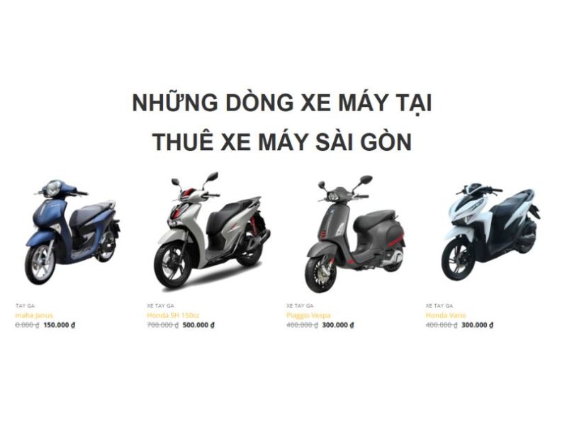 Giá thuê xe máy tại BlvcK Motorbike