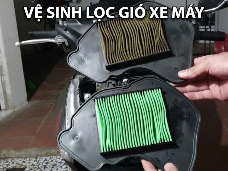 Quy trình vệ sinh lọc gió cho xe máy