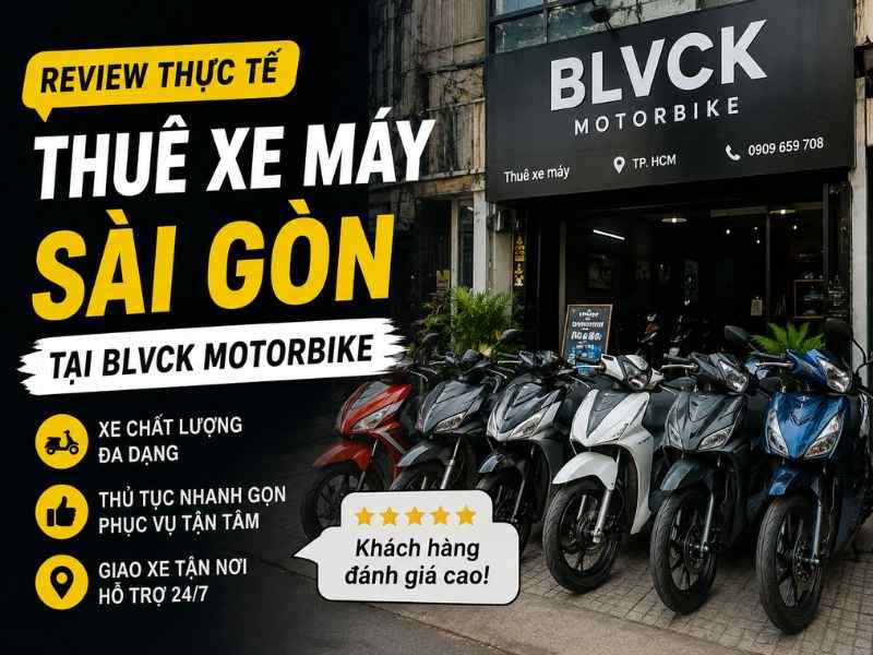 Review thực tế của khách hàng về dịch vụ thuê xe máy Sài Gòn tại Blvck Motorbike